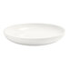 A white round porcelain coupe bowl with a smooth finish.