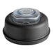 A black plastic lid with a clear plastic lid on top for a Vitamix container.