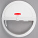 A white circular Rubbermaid ProSave rotating lid with a clear circle.