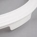 A white circular lid with a white border.