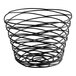 An American Metalcraft black wire basket with a spiral design.