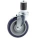 A set of 4 heavy duty zinc swivel stem casters with metal wheels.