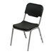 A black Iceberg Rough N Ready chair with a silver metal base.