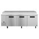 a stainless steel refrigerator with two doors