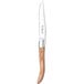 Lou Laguiole 2520WNB000113 Louis 8 13/16 inch High Carbon Stainless Steel Steak Knife with Light Wood Handle - 6/Case