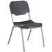 A black Iceberg Rough N Ready chair with a silver metal base.