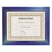 NuDell 21201 8 1/2 inch x 11 inch Leatherette Blue Document Frame - 2/Pack