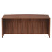 A walnut Alera Valencia bow front desk shell.