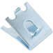 A metal Hoshizaki shelf clip with two holes.