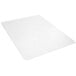 A clear rectangular Alera office chair mat on a white background.