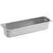 A Carlisle stainless steel hotel pan with a lid.