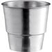 A silver stainless steel Mercer Culinary malt cup with a white background.