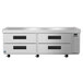 A stainless steel Hoshizaki refrigerated chef base with drawers.