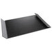 An Artistic black desk pad with fold-out sides on a black table.