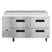 A Hoshizaki stainless steel refrigerated pizza prep table with 4 drawers.
