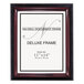 NuDell 17403 11 inch x 14 inch Black / Mahogany Plastic Executive Document Frame