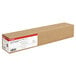 A long brown box with a white label for Canon 24" x 100' white matte coated paper.