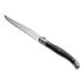 A Lou Laguiole steak knife with a dark grey polypropylene handle and stainless steel blade.