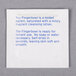 A white Royal Paper moist towelette with blue text on the packaging.