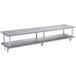 A Regency stainless steel wall mount shelf with two shelves on it.