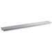 A silver rectangular Regency 16-gauge stainless steel pass-through shelf.