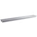 A silver rectangular Regency stainless steel pass-through shelf with brackets.