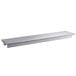 A silver rectangular Regency stainless steel wall mount shelf.