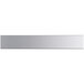 A silver rectangular Regency stainless steel pass-through shelf with an overshelf.