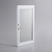A white door with a glass panel for an Avantco refrigeration unit.