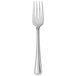 A silver fork with a black and silver top on a white background.