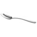 A Libbey stainless steel demitasse spoon with a silver handle.