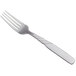 A World Tableware Collingwood stainless steel salad fork with a twist design on the handle.