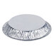 A round silver D&W Fine Pack foil pie pan.