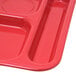 a close up of a red surface