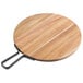 A Tablecraft acacia wood serving board with a handle.