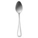 A Oneida New Rim stainless steel teaspoon with a silver handle.