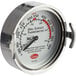A close-up of a Cooper-Atkins grill thermometer with a red gauge.