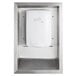 A white stainless steel Lavex automatic hand dryer in a metal box.