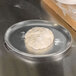 a dough on a metal plate