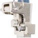An Edlund Standard Duty manual can opener with a blue handle and metal clamp.