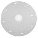 a circular white object with holes