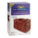 A box of Ghirardelli Ultimate Chocolate Cake Mix on a counter.