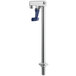 A silver and blue metal pipe for a Waterloo Countertop Glass Filler.