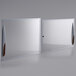 Two white glass lids for Avantco DFF20-HC freezers with handles.