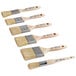 Ateco 6-piece pastry and basting brush set with wooden handles and white bristles.