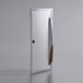 A close-up of the Avantco sliding glass bottom lid for a freezer.