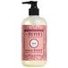 A 6-pack of Mrs. Meyer's Clean Day Rose Scented Hand Soap with a pump.