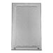 A rectangular metal mirror with a metal frame.