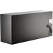 An Avantco black rectangular back bar cooler with a wire.