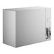 A white rectangular Avantco back bar cooler with a black handle and wires.